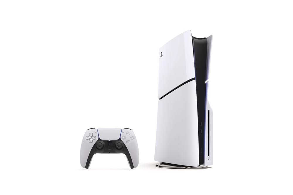 Console-Sony-PS5-Slim-Edition-Standard-Blanc-et-Noir.jpg Console Sony PS5 Slim Edition Standard Blanc et Noir – Image 1